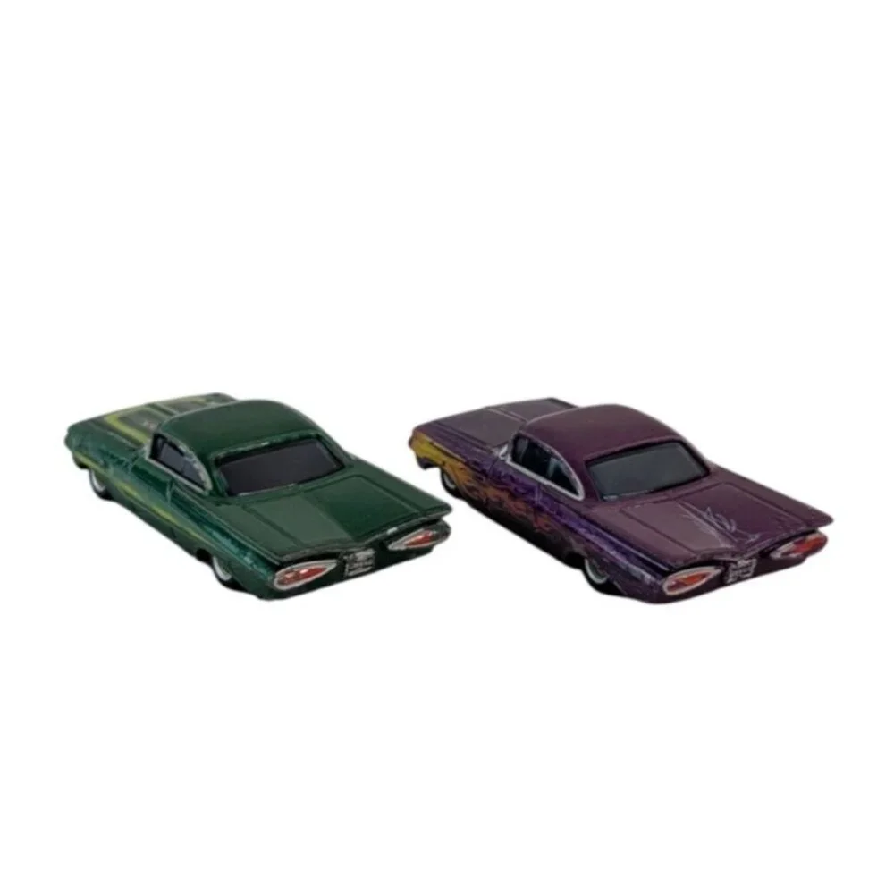 Disney Pixar Cars Diecast Chevrolet Chevy Impala Lot of 5 Red‎ Purple Green Teal